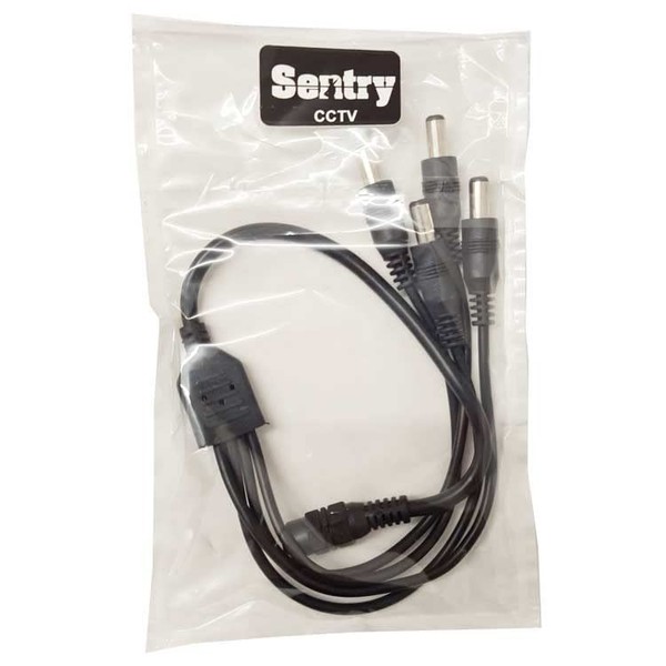 Sentry CCTV 4 Way Power Splitter Cable for PSU Camera