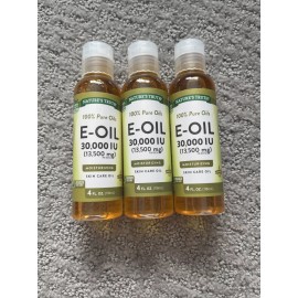 Nature's Truth 3 Pack  Nature's Truth Skin Care Moisturizing 100% Pure E-Oil 30,000 IU 4 Oz Ea