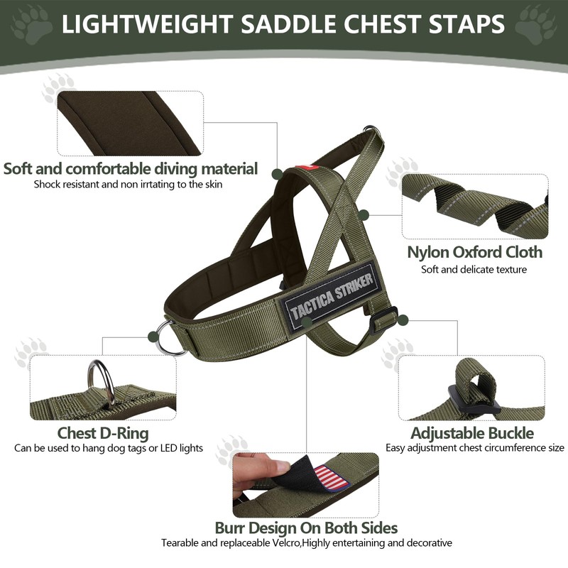 No Pull Dog Harness for Medium Dogs - Upgraded Heavy