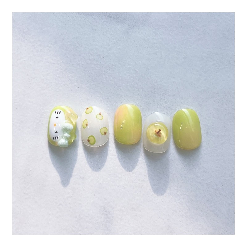 Green Apple Cat - Petit Square / 풋사과냥 - 쁘띠스퀘어