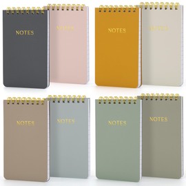 ZICOTO Aesthetic Pocket Notebooks Set Of 8 - Small 3x5 Spiral Notepads With Lined Pages For Women - The Perfect Little Mini Pads to Stay Organized and Boost Productivity at Work or School