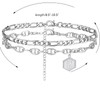 2PCS Silver Initial Ankle Bracelets for Women Dainty Double Layered