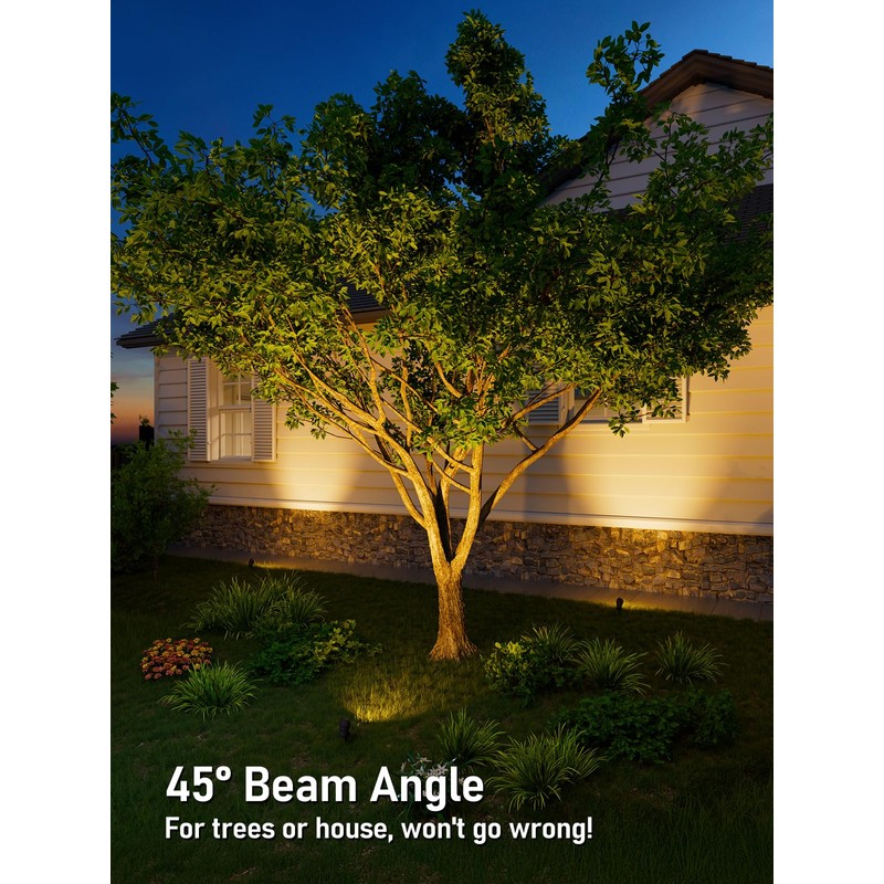LEONLITE 5CCT Low Voltage LED Landscape Spotlight, Update 1800K2700K3000K4000K5000K Selectable,