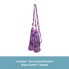 Kenney 99850 Tweener Jeweled Tassel Rope Window Curtain Tieback, Purple