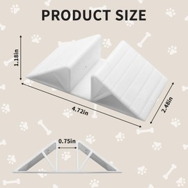 Hamiledyi 6 Pcs Support Feet for Pet Gate Plastic Triangular Isolation Fence Reinforcement Accessories Pet Gate Fence Support Feet for Configurable Wood Dog Gate Doggie Guardrail, White