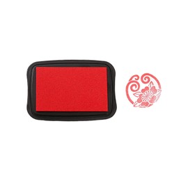 Sgphrzlt Vintage Ink Pads for Rubber Stamps, Washable Fabric Stamp Pad, Permanent Craft Finger Print Thumbprint Ink Pads with High-Density Sponge for Paper Scrapbook Art Poster, Red