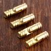 dophee 16Pcs Pure Copper Invisible Concealed Barrel Hinges, Tiny Brass