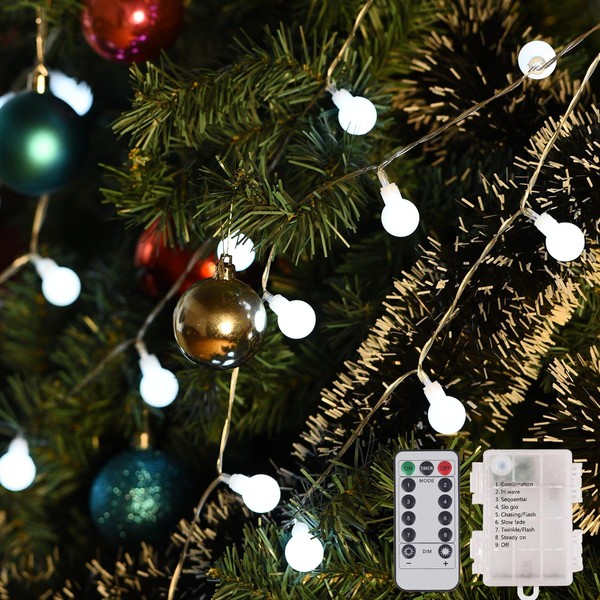 Dailyart Globe String Lights Battery Powered 40Led 20FT String Lights