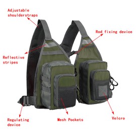 FLYDWV Multi functional breathable vest for sea fishing adventure fishing (Military Green)