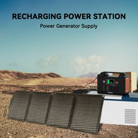 Portable Power Station With Solar Panel Included, Flashfish 200W Solar Generator+60W Solar Panel, 2 x 200W AC Outlets, 151Wh/40800mAh Backup Power Emergency Power Supply For Home Blackout/RV/Camping