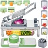 Picador de verduras de acero inoxidable con 10 cuchillas, cortador