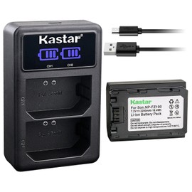Kastar 1-Pack NP-FZ100 Battery and LED2 USB Charger Compatible with Sony Alpha 9R α9R, Alpha A 9R, Alpha A9S α9S, Alpha A9 II A9II α9 II α9II, Alpha A7 III α7III, Alpha ILCE-7M3 Camera