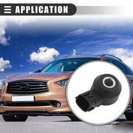 Motoforti Car Knock Sensor, for Infiniti FX35 FX45 G35 M35 M45 Q45 Pathfinder, No.22060-2A000, Black