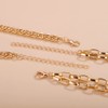 Aimimier Punk 3-layered Gold Link Chain Necklace Paperclip Chain Lariat
