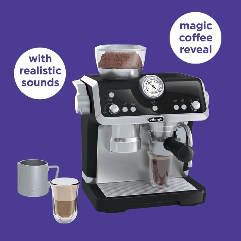 Casdon Pretend Play Coffee Machine Toy for Kids Barista Set