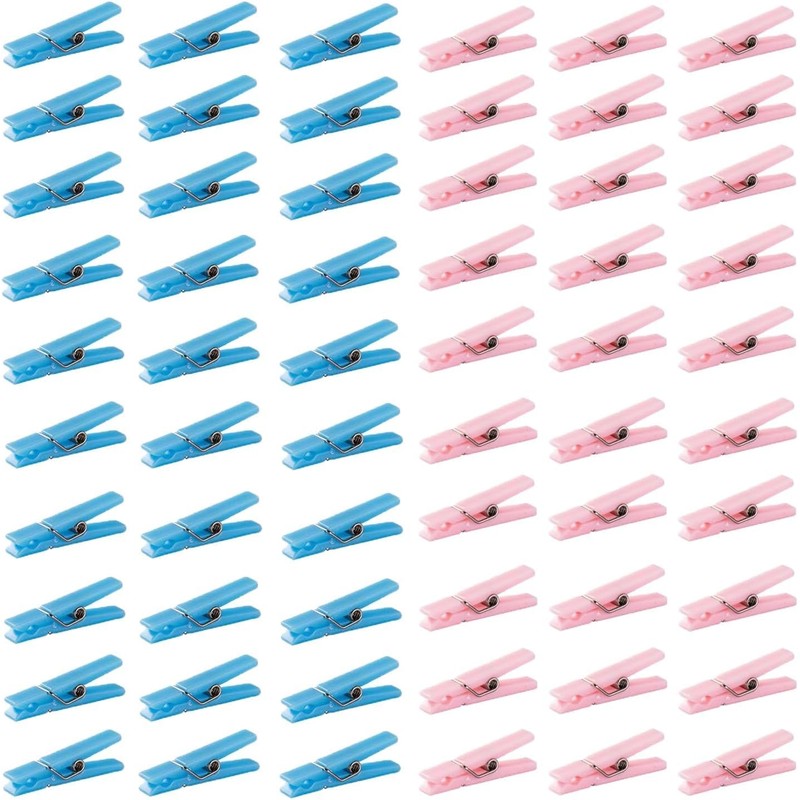 Mini Clothespins Clothes Pins 60Pcs 1.4 inch for Party Decorations(Pink