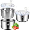 5.3 Qt Stainless Steel Salad Spinner, BOMANSI BOMS Large Salad