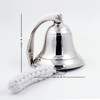 Nautical Wall Hanging Ship Bell 4", Silver Chrome