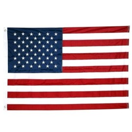 Moon Knives 6x10 USA American Flag Nylon Heavy Duty Embroidered Stars Sewn Stripes Grommets - Party Decorations Supplies For Parades - Prime Outside, Garden, Men Cave Decor Flag
