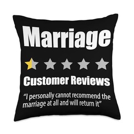 Marriage - Customer Reviews - Funny Divorce Throw Pillow
