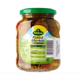 Kuhne Pickled Gherkins 330g - for Lovers of Gherkins After Vinegar and Mustard, Pickled Gherkins Have a Long Tradition at Kuhne
