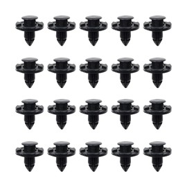 UHANBUT 20PCS Car Bumper Rivet Fenders Liner Retainers, 8mm Plastic Push Type Splash Shield Fastener Clip, Universal Auto Body Panel Trim Clip Replacement for Nissan 01553-09321 MR328954