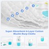 Maliton Maliton Muslin Baby Burp Cloths 6 Pack Large 20''x10''