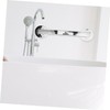 TEHAUX Wall Mounted Bathroom Safety Grab Bar Large Silver Suction
