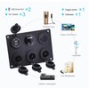 Riloer 12 V Car Control Switch Panel Voltmeter Dual USB