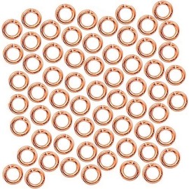 100pcs 18k Rose Gold Strong 304 Stainless Steel Open Split Jump Rings Connector Loop (10 mm)