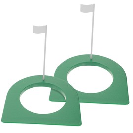 Totority 2pcs Practice Putting Cup Random Flag Lightweight Golf Training Aid for Home and Gym Use Your Putting Skills with Portable Design Random Color