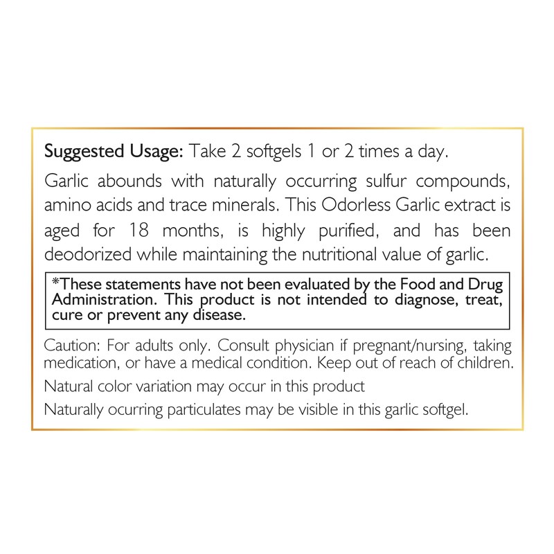 Cocó March N.M.D Odorless Garlic Oil from Whole Garlic -Immune