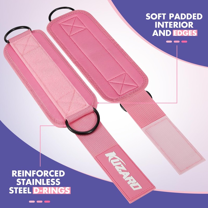 Ankle Resistance Bands with Cuffs, Ankle Bands for Working Out,