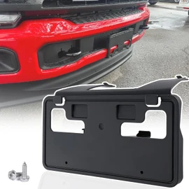 Front License Plate Frame for Ford F250 F350 F450 F550 Super Duty 2023 2024 2025 2026 NO Drill Front Bumper License Plate Holder Mounting Bracket Cover Replace # PC3Z-17A385-AA FO1068203