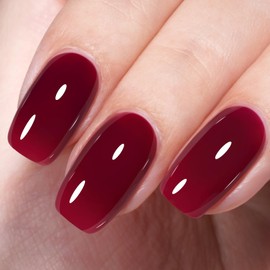 AILLSA Gel Nail Polish Burgundy Red Gel Polish Soak Off UV Gel for Nail Art at Home Valentine Gift