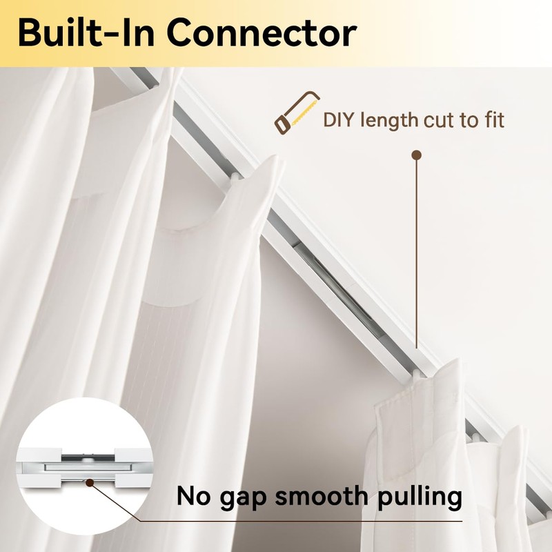 FELIDESIGN Curtain Track, Ceiling Curtain Track for Room Divider, Ceiling