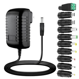 Guy-Tech 12V/2A AC DC Switching Power Supply Adapter(Input 100-240V, Output 12V 2A) with DC Connector 12V / 2A（1 Pack）