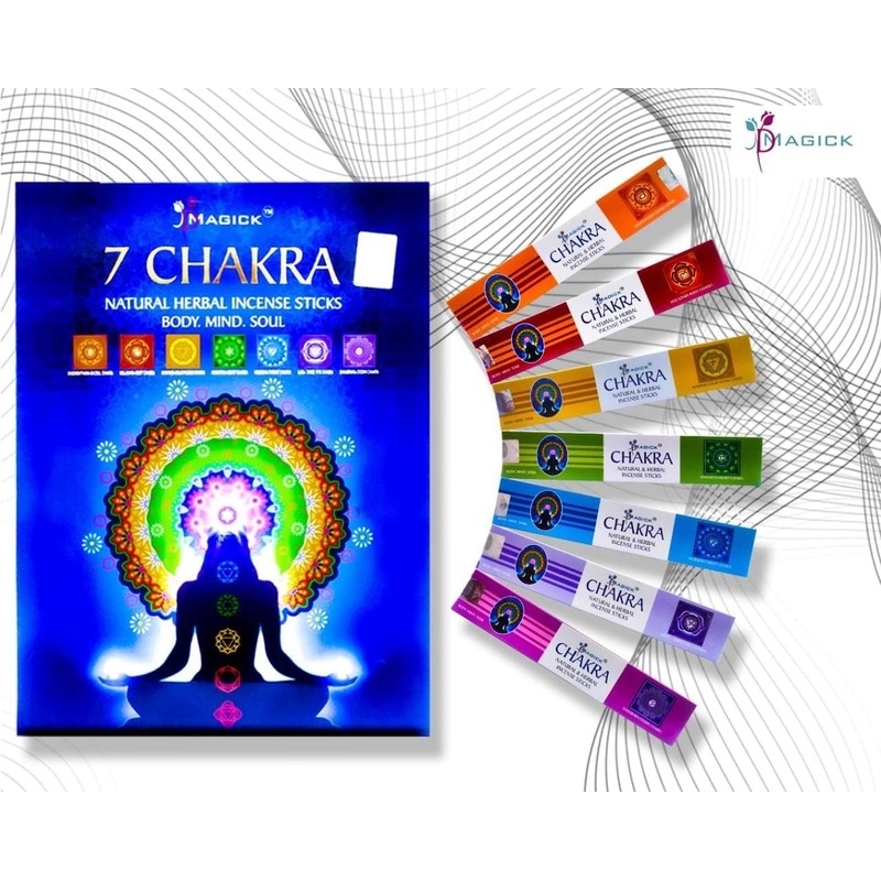 Divine Magick 7 Chakra Incense Sticks – 15g x 7