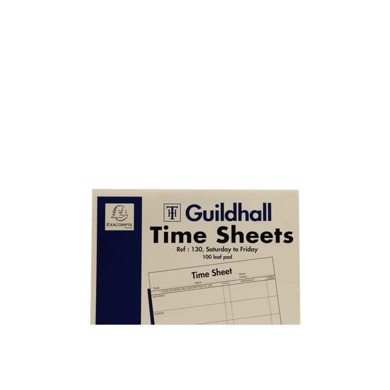 Exacompta - Ref 130Z - Guildhall - Time Sheets, Saturday