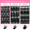 Lash Clusters Fluffy Individual Eyelashes 275 Pcs 80D+100D+180D DIY Lash