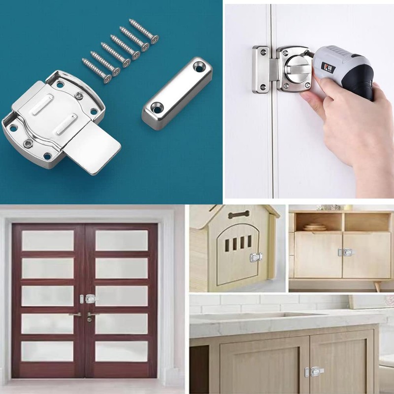 Night Latch Two-Way Swivel Security Door Lock - Solid Swivel