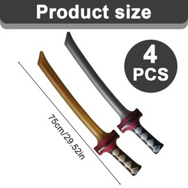 OUDQFCJ 4 Pieces Ninja Sword Children's Ninja Birthday Decoration Children's Birthday Party Bag Ninja Birthday Party Bag