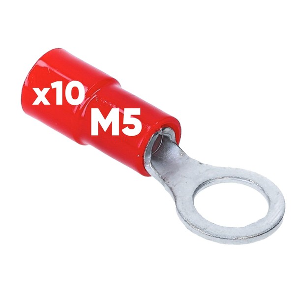 Pack of 10 Kalitec RKSRM5 Ring Cable Lugs 0.5-1 mm²
