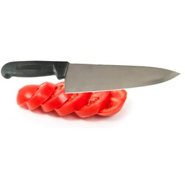 Cozzini Cutlery Imports 8" Chef Knife Assorted Colors and Packs - Razor Sharp Commercial Kitchen Cutlery - Cook's Knives (3 Pack - Black)