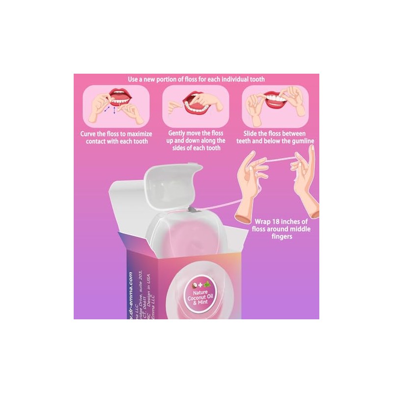 Dr. Emma Hilo Dental Tejido Con Aceite De Coco, Expandible