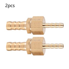 2pcs Hose Nozzle Connector Brass Hose Barb Quick Release Pack Thread Coupler Fitting Connector 4-10 mm for Pond Pool Hose Adapter