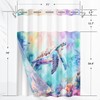 Britown No Hook Sea Turtle Fish Green Shower Curtain with