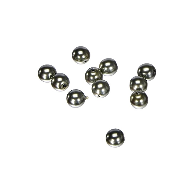 Rayher Hobby Rayher 14402607 Renaissance Glaswachsperlen, 8mm Ø, altsilber, Dose