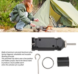 Dpofirs Camping Trip Alarm Easy Installation, Reliable and Reusable, Effective Deterrent for Residential Areas, Campsites, Farms (Black)