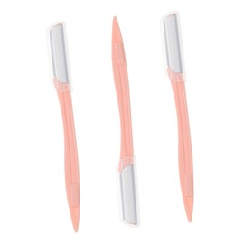 SAFIGLE 2sets Eyebrow Trimmer Brow Scissors Professional Razors Eyebrow Eye Brow Shaver Eyebrow Razor Eyebrow Shaver for Women Brow Razors Tool Stainless Steel Eyebrow Shaver Pink Pp 3pcs*2